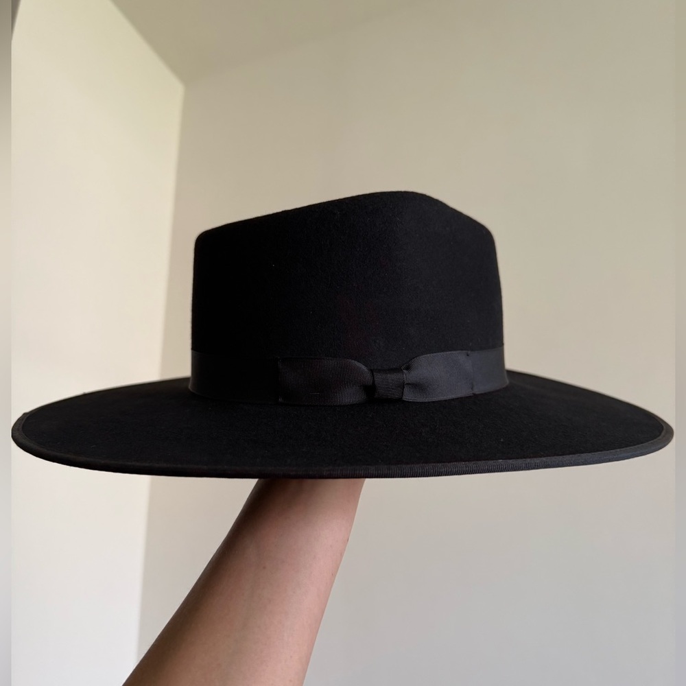 Lack Of Color Black Wide-Brim Hat